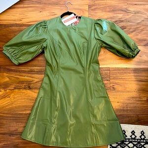 Faux Leather Dress NWT
